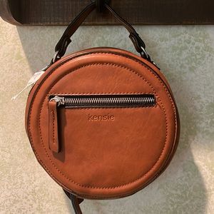 Kensie Brown Round Crossbody Purse - New